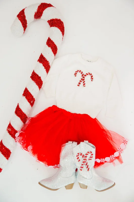 Christmas Dreamy Festive Vibes MINI KIDS CANDY CANE WISHES SWEATER