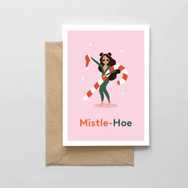 Christmas Holiday Fun Mistle-hoe Card