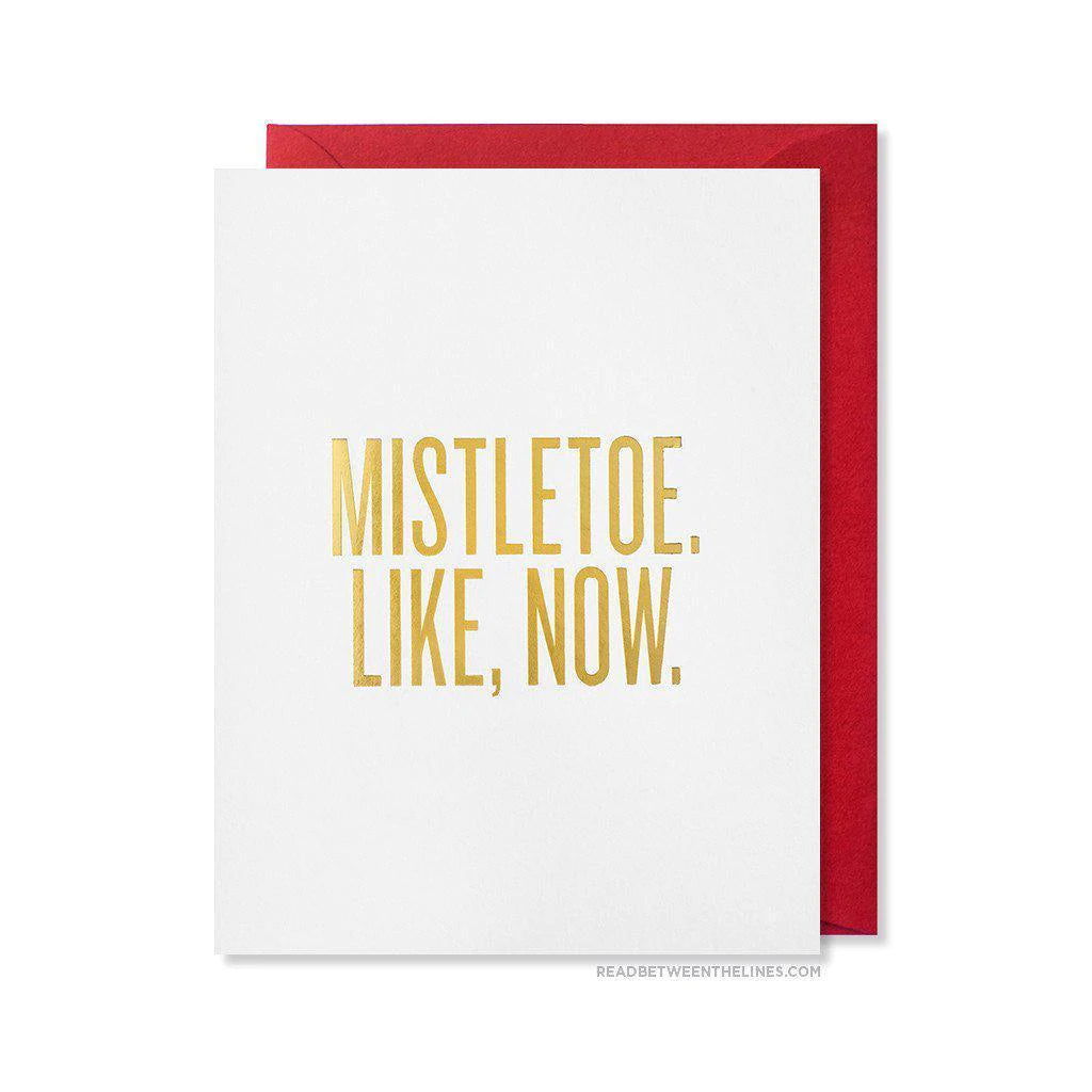 Christmas Fireplace Decor Mistletoe Like Now Card