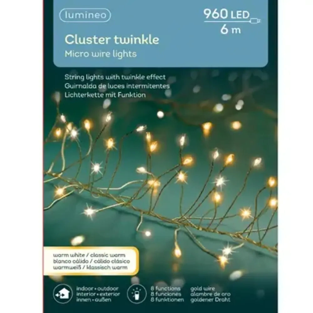 Christmas Nostalgic Festive Times Mixed Micro LED Compact  LED's with 8 Function Twinkle Effect 600cm