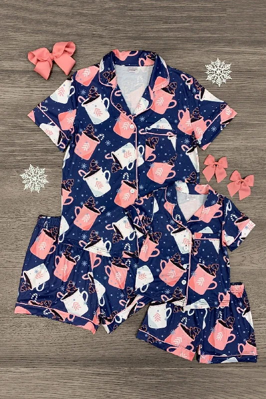 Christmas Festive Santa Hats Mom & Me - Hot Chocolate Pajamas