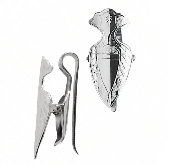 Napkin Hook Crest Shape 925 Silver 8515