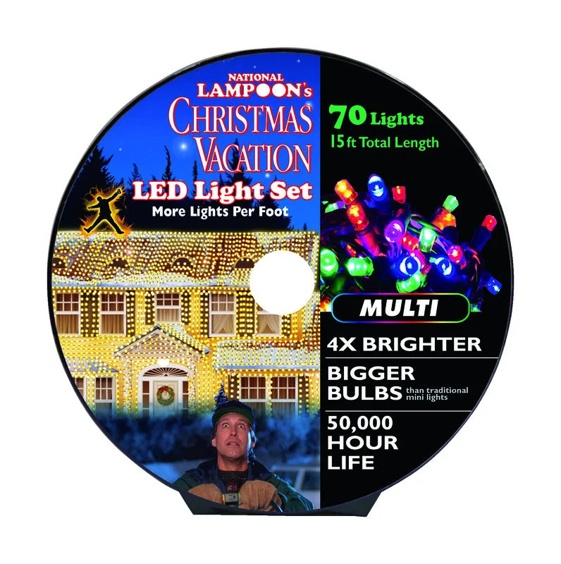 National Lampoon's LED Micro/5mm Multicolored 70 ct String Christmas Lights 15 ft.