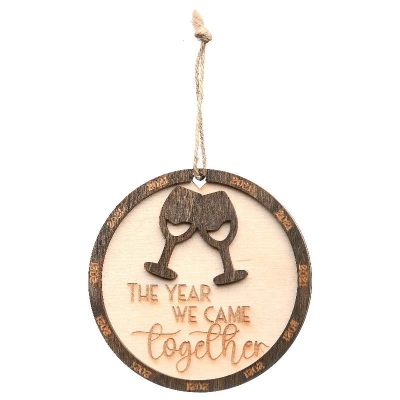 Cozy Christmas 2021 "The Year We Came Together" Wood Christmas Ornament with Hanging Loop, 3 in Cozy Christmas 2021 "The Year We Came Together" Wood Christmas Ornament with Hanging Loop, 3 in