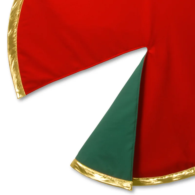 54 in. Christmas Tree Skirt, Red/Green, Reversable