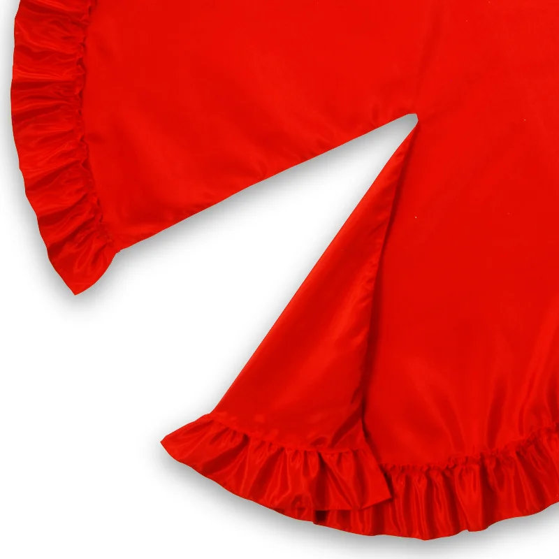 54 in. Christmas Tree Skirt, Red Ruffle