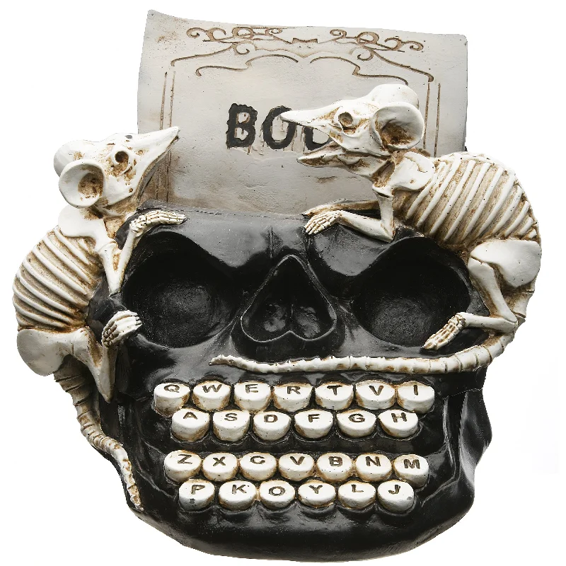 Christmas Cheer National Tree Company Skull Shaped Typewriter Decoration, Halloween Collection, 8 Inches Christmas Cheer National Tree Company Skull Shaped Typewriter Decoration, Halloween Collection, 8 Inches
