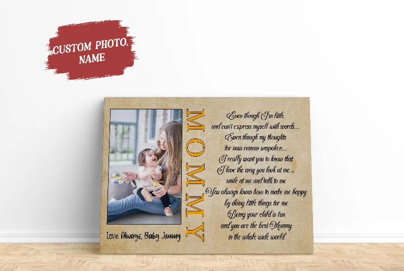 New Mom Canvas Custom Baby Photo, Best Mommy Ever, First Mother's Day Gift, 1st Time Mother Canvas| N2470 New Mom Canvas Custom Baby Photo, Best Mommy Ever, First Mother's Day Gift, 1st Time Mother Canvas| N2470