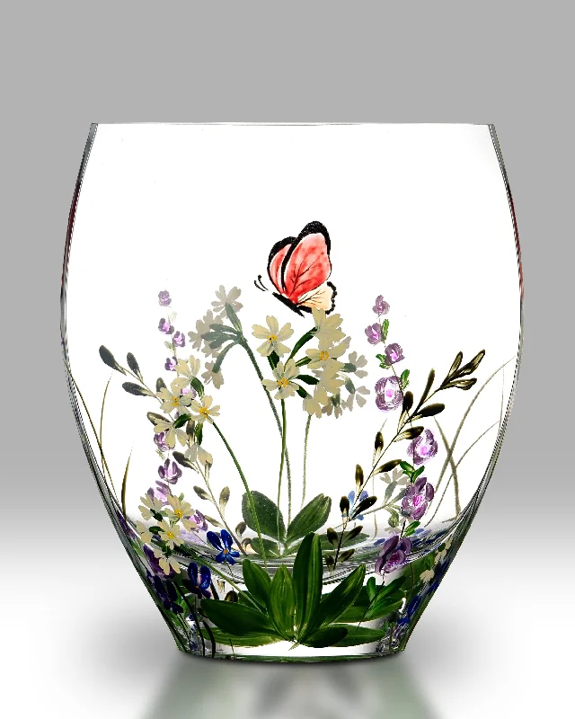 Nobile Butterfly Garden Curved Vase - 21cm