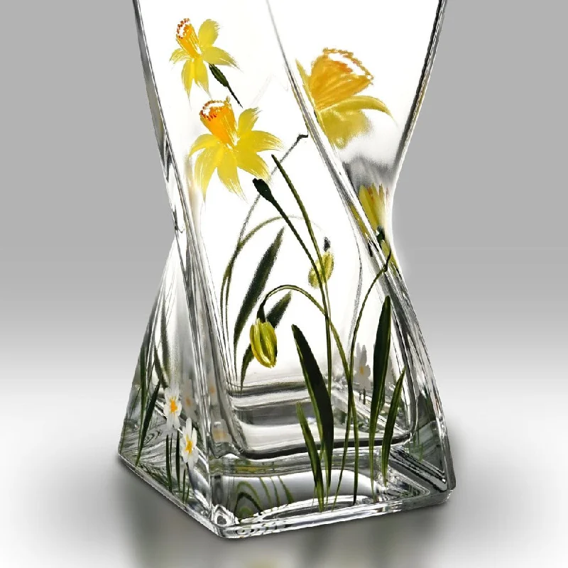 Nobile Daffodil Twist Vase - 20cm