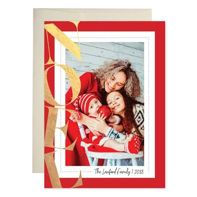 Noel Gold Foil Holiday Cards