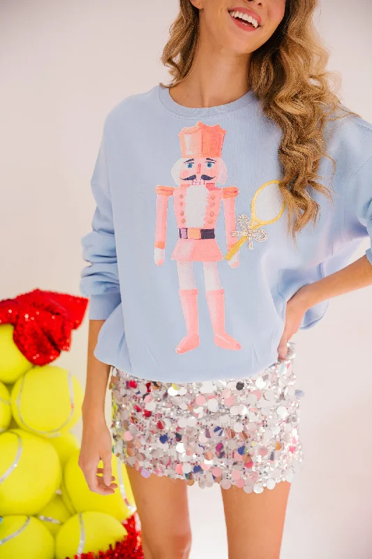 Christmas Nostalgic Festive Times NUTCRACKER TENNIS BLUE PULLOVER