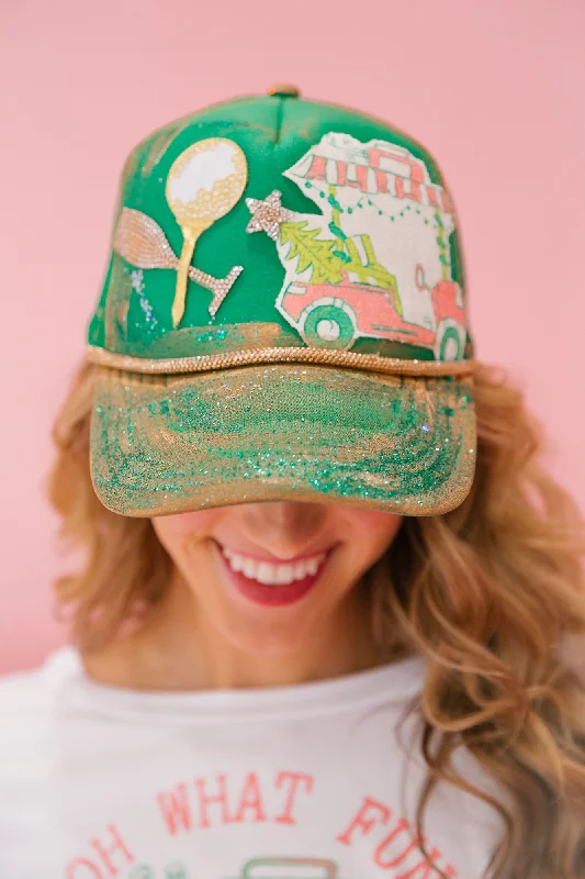 Christmas Starry Outdoor Lights OH WHAT FUN GOLF TRUCKER HAT