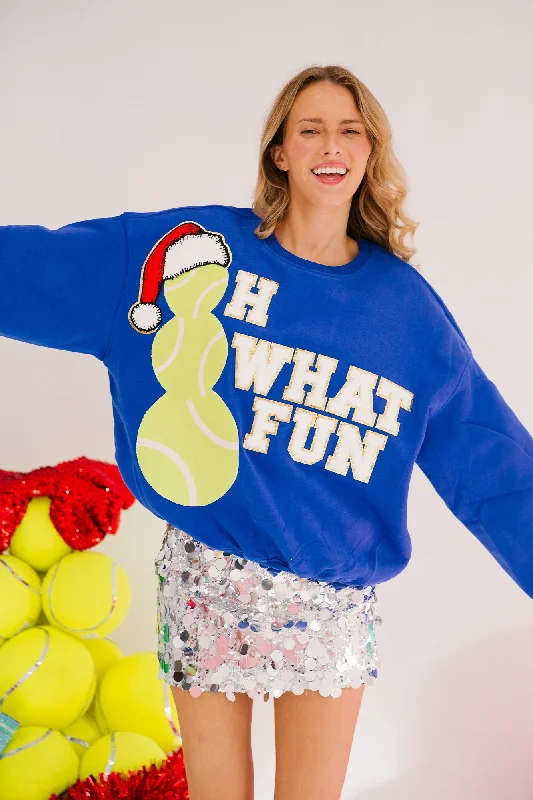 Christmas Twinkling Star Lights OH WHAT FUN TENNIS PULLOVER