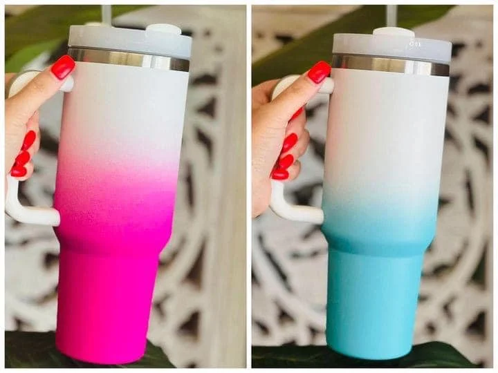 Ombre 40 oz Tumbler - Available in Pink or Blue