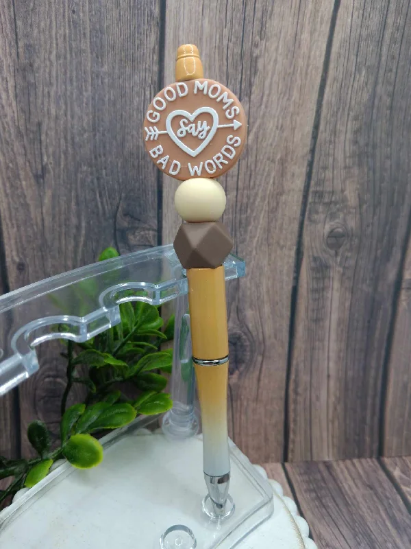 Snowy Christmas Ombre Tan Good Moms Say Bad Words Pen