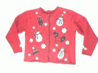 Christmas Snowflake Magic Outdoor  Winter Fun-Medium Christmas Sweater