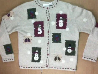 Christmas Candles Patch The Snowman-Small Christmas Sweater