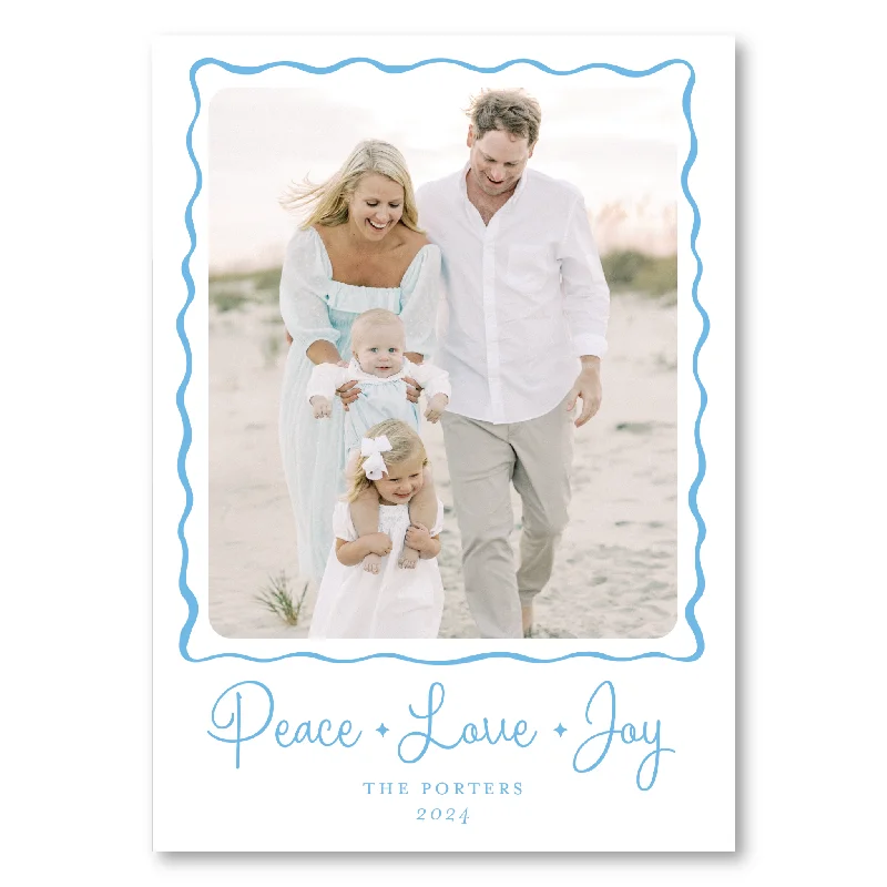 Christmas Joy Peace | Love | Joy Photo Holiday Card