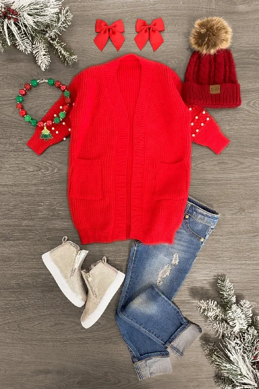 Holiday Cheer Pearl Cardigan Sweater