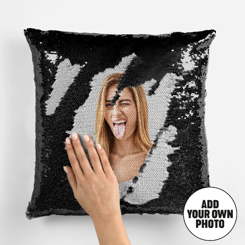 Peek A Boo Photo Sequin Cushion