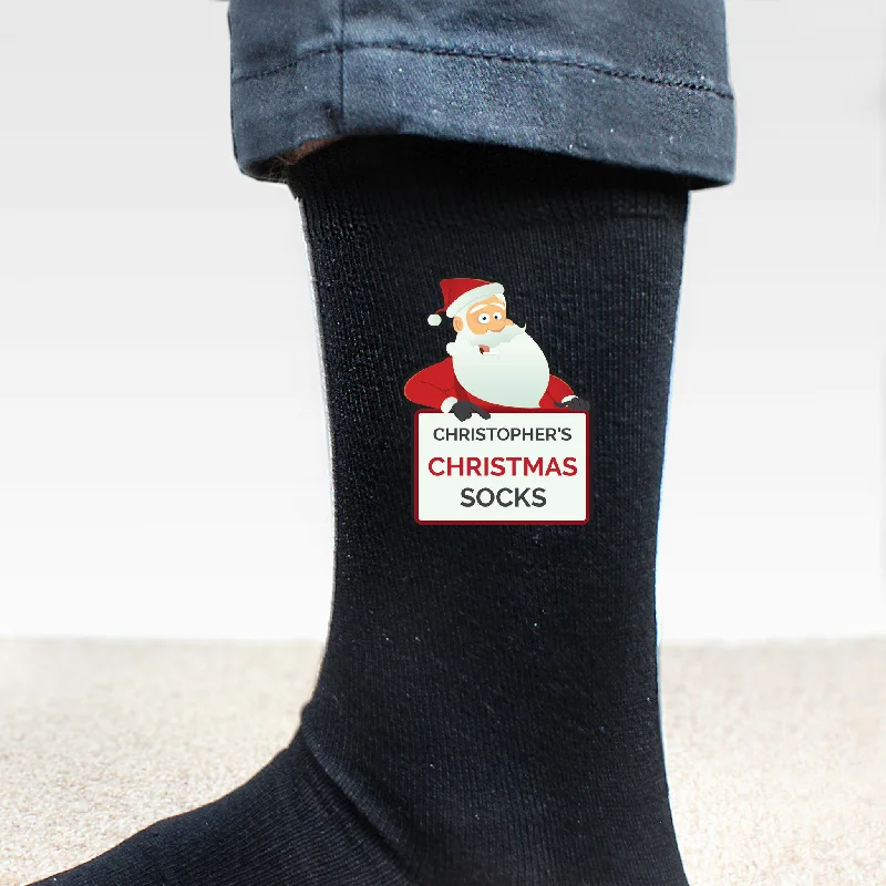 Christmas Bells Personalised Santa Claus Christmas Socks