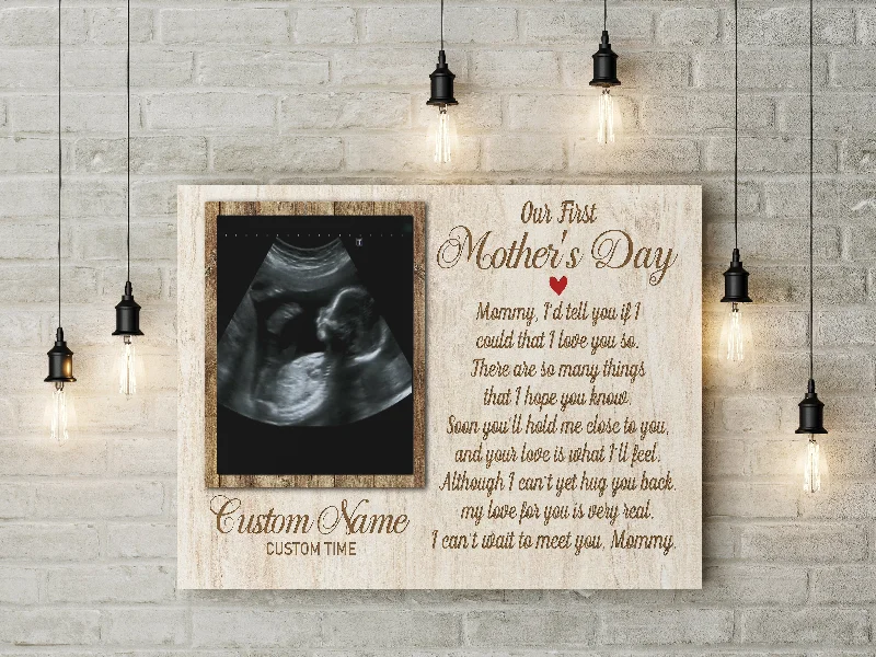 Personalized Canvas for New Mom| First Mother's Day Gift for Wife, Mom To Be, Expecting Mother| JC861 Personalized Canvas for New Mom| First Mother's Day Gift for Wife, Mom To Be, Expecting Mother| JC861