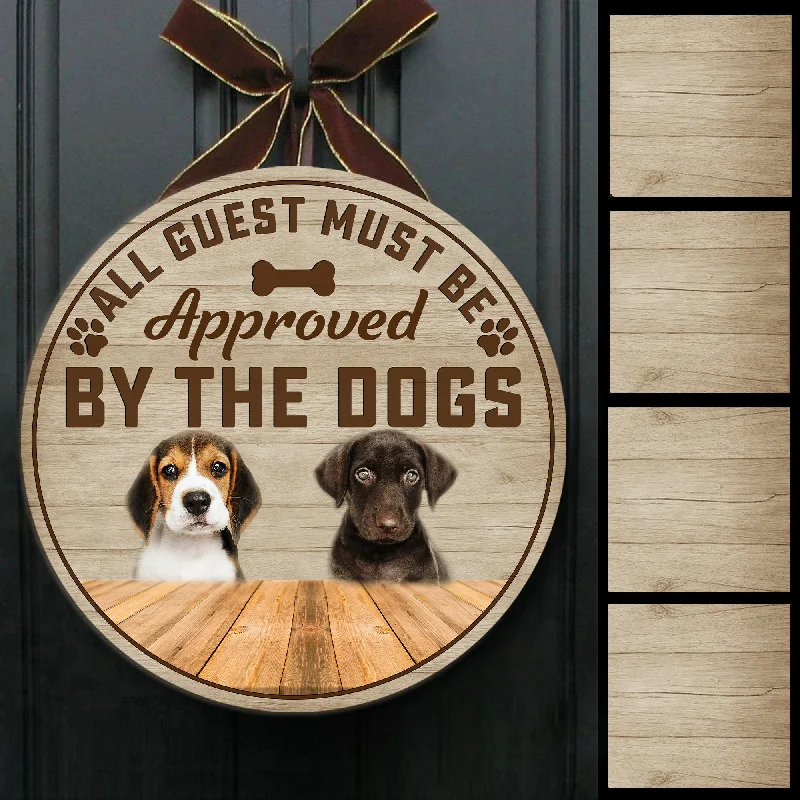 Personalized Dog Door Hanger| Approved By The Dogs - Wooden Welcome Sign Gift for Dog Lover, Dog Mom, Dog Dad| Dog Theme Decoration for Indoor Outdoor| JDH51 Personalized Dog Door Hanger| Approved By The Dogs - Wooden Welcome Sign Gift for Dog Lover, Dog Mom, Dog Dad| Dog Theme Decoration for Indoor Outdoor| JDH51