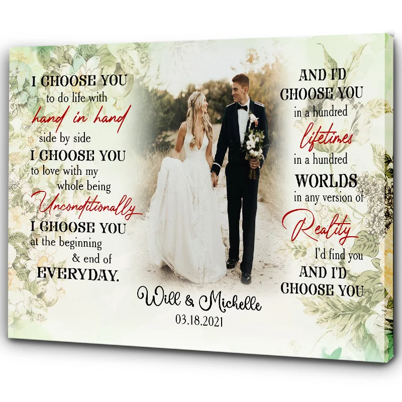Personalized Gift For Him for Her| I Choose You Canvas| Long Distance Relationship Gifts| Best Anniversary Canvas for Him| Wedding Gifts Ideas| Engagement Party Gifts CP111 Personalized Gift For Him for Her| I Choose You Canvas| Long Distance Relationship Gifts| Best Anniversary Canvas for Him| Wedding Gifts Ideas| Engagement Party Gifts CP111