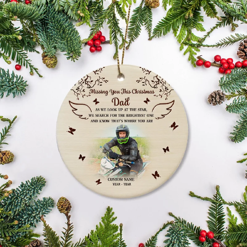 Personalized Memorial Christmas Ornament Biker In Heaven Ornament Sympathy Gift For Motorcycle Lover ODT65 Personalized Memorial Christmas Ornament Biker In Heaven Ornament Sympathy Gift For Motorcycle Lover ODT65
