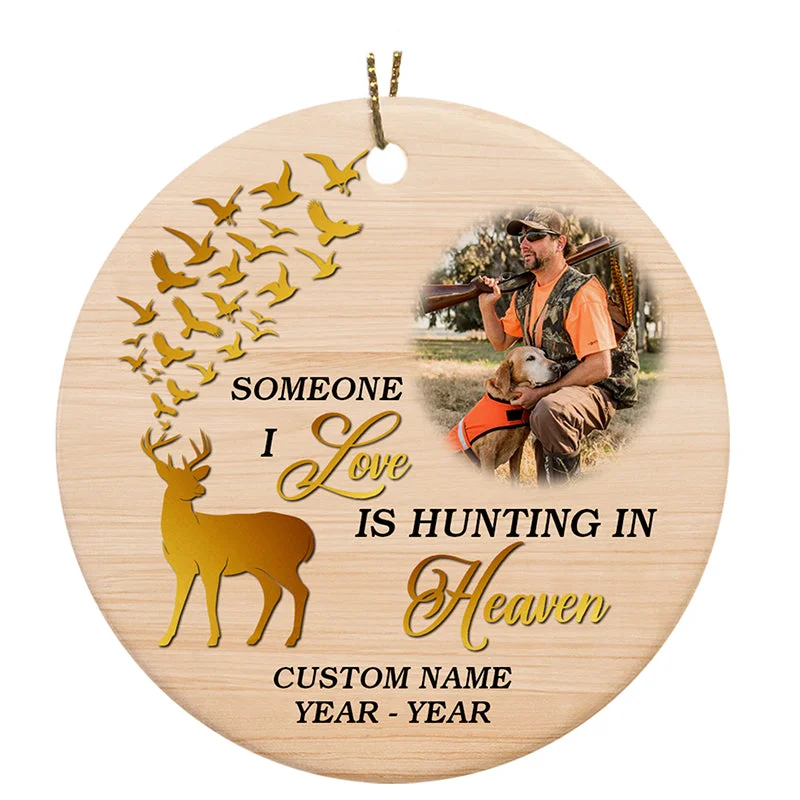 Personalized Memorial Christmas Ornament Deer Hunting In Heaven Sympathy Gift For Loss Of Loved One ODT86 Personalized Memorial Christmas Ornament Deer Hunting In Heaven Sympathy Gift For Loss Of Loved One ODT86