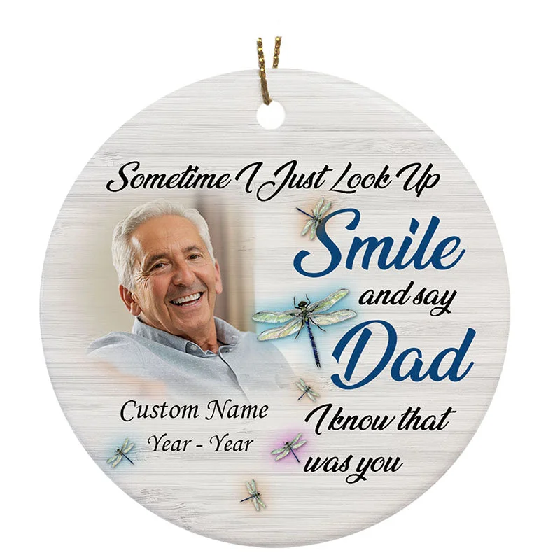 Personalized Memorial Ornament - Angel Dad In Heaven Ornament Christmas Sympathy Gift For Loss Of Father In Memory ODT97 Personalized Memorial Ornament - Angel Dad In Heaven Ornament Christmas Sympathy Gift For Loss Of Father In Memory ODT97