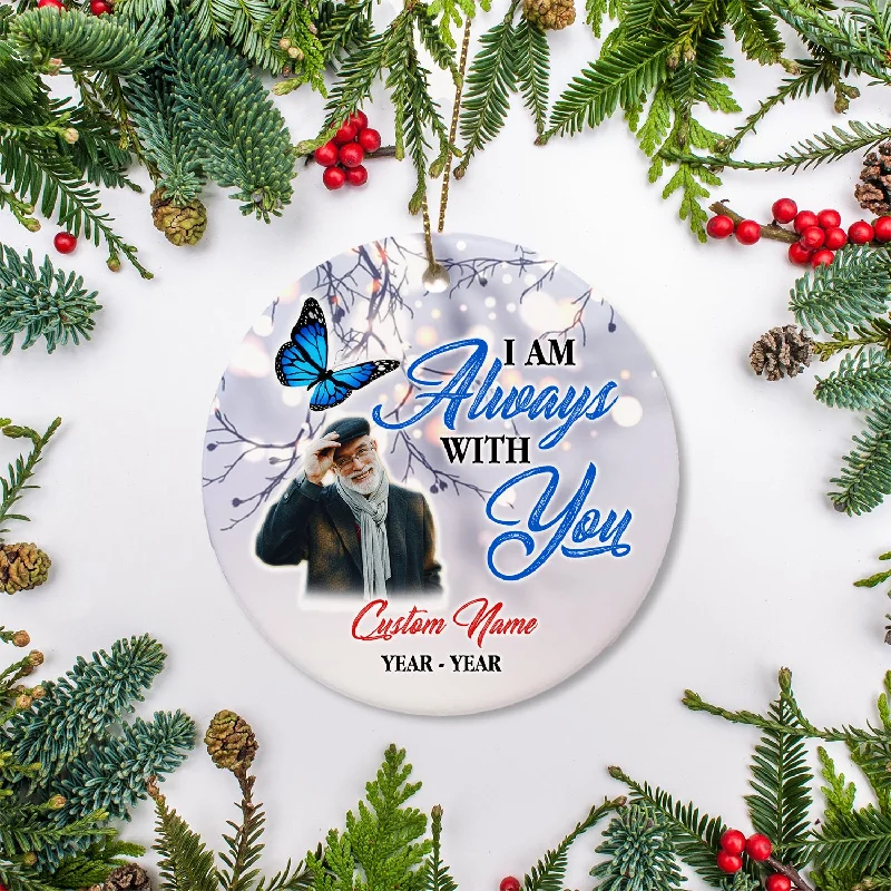 Personalized memorial ornament Butterfly I'm Always with You, Christmas in Heaven sympathy gift NOM243 Personalized memorial ornament Butterfly I'm Always with You, Christmas in Heaven sympathy gift NOM243