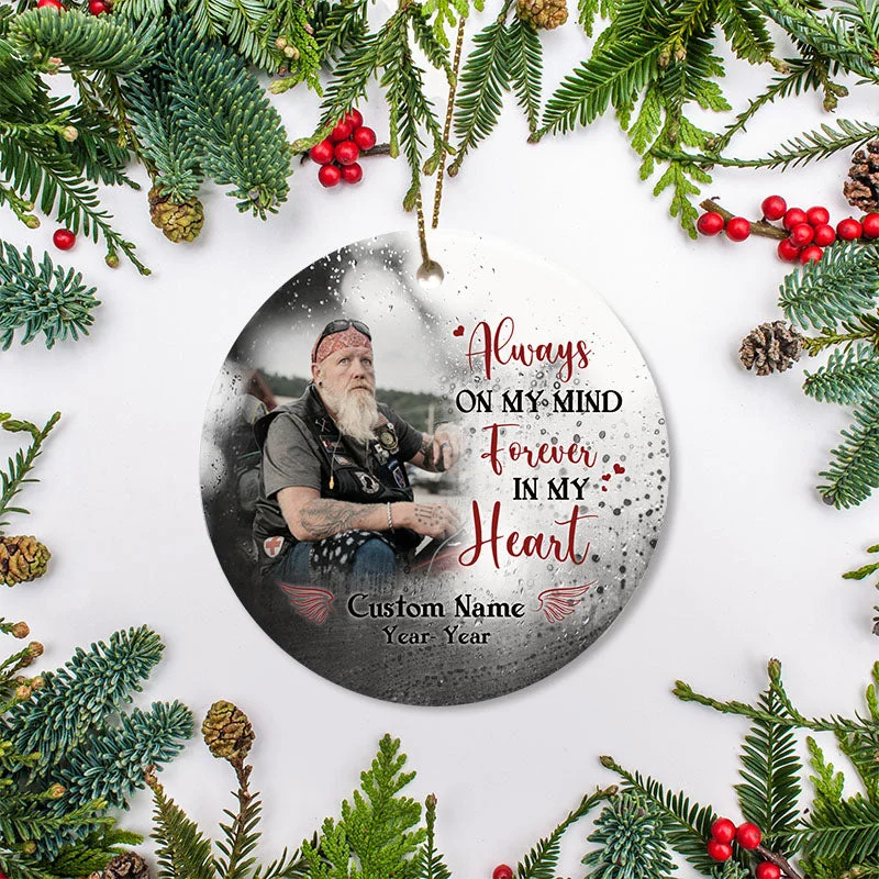 Personalized Memorial Ornament Christmas in Heaven Sympathy Gift For Loss Of Biker Dad Brother ODT21 Personalized Memorial Ornament Christmas in Heaven Sympathy Gift For Loss Of Biker Dad Brother ODT21