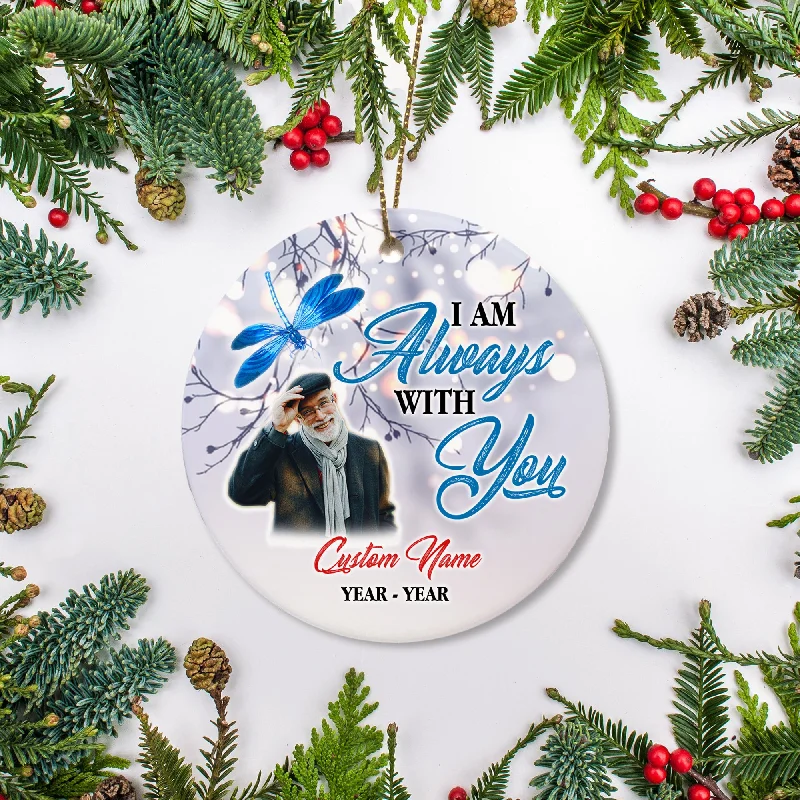 Personalized memorial ornament Dragonfly I'm Always with You, Christmas in Heaven sympathy gift NOM244 Personalized memorial ornament Dragonfly I'm Always with You, Christmas in Heaven sympathy gift NOM244