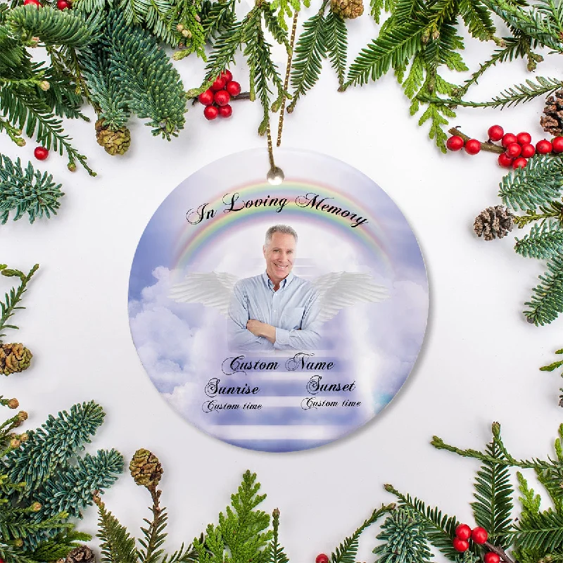 Personalized Memorial Ornament - In Loving Memory, Christmas in Heaven, Remembrance Home Decor, Memorial Gift for Loss of A Loved One| NOM95 Personalized Memorial Ornament - In Loving Memory, Christmas in Heaven, Remembrance Home Decor, Memorial Gift for Loss of A Loved One| NOM95