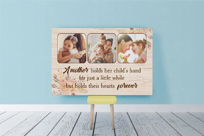 Personalized Mom Canvas| A Mother Holds Her Child's Hand Mom Photo Collage| Mom Gift for Mother's Day| JC829 Personalized Mom Canvas| A Mother Holds Her Child's Hand Mom Photo Collage| Mom Gift for Mother's Day| JC829
