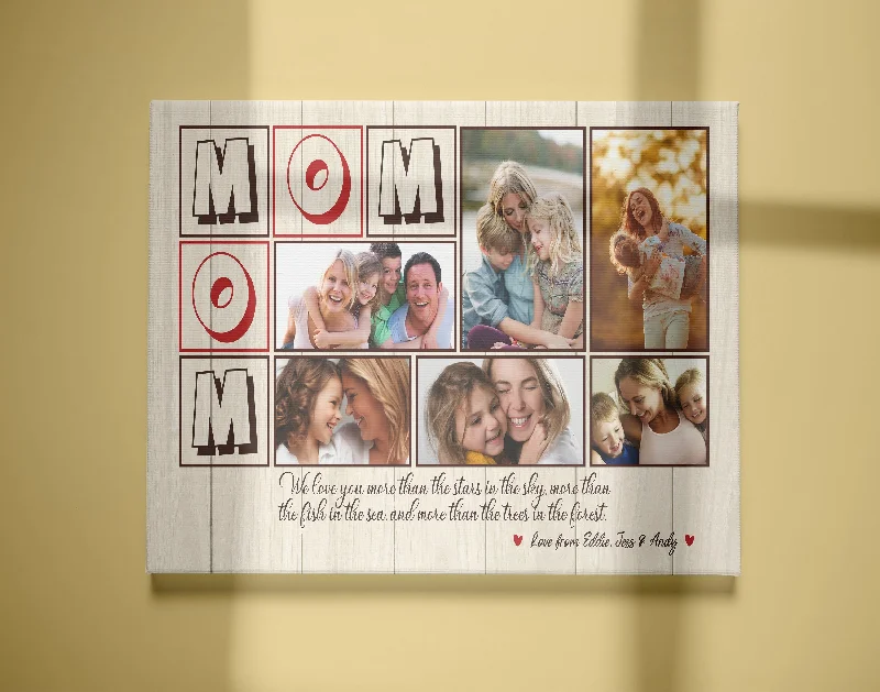 Personalized Mom Canvas| Mom Photo Collage Wall Art| Mom Gift Mother Gift on Mother's Day Christmas| JC835 Personalized Mom Canvas| Mom Photo Collage Wall Art| Mom Gift Mother Gift on Mother's Day Christmas| JC835