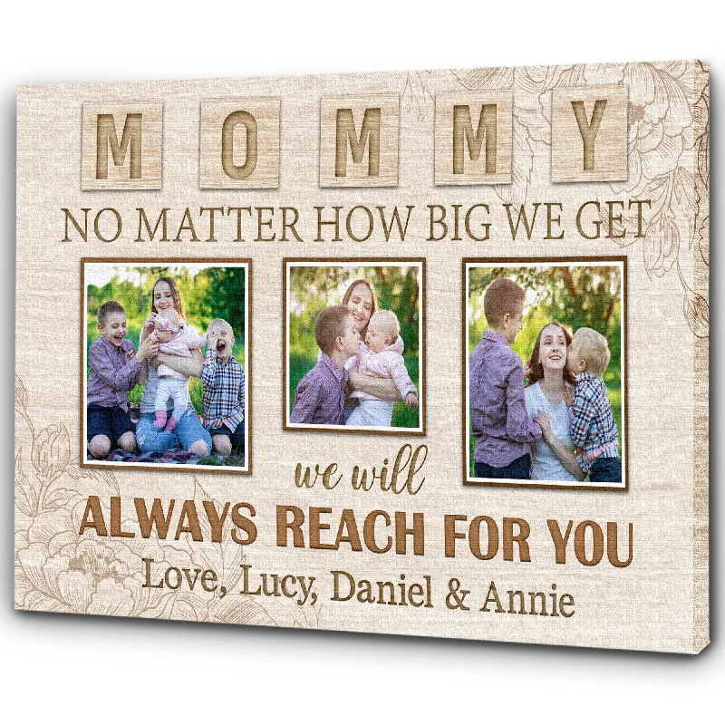 Christmas Fireplace Decor Personalized Mom Canvas - Mommy Photo Collage Mother's Day Canvas Thoughtful Gift I Love You Mom| N2455 Christmas Fireplace Decor Personalized Mom Canvas - Mommy Photo Collage Mother's Day Canvas Thoughtful Gift I Love You Mom| N2455