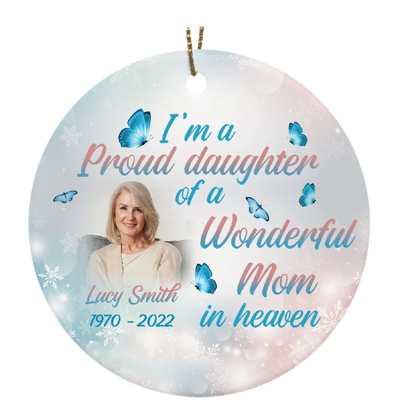 Personalized Mother Ornament| Mom in Heaven Remembrance Ornament for Loss of Mother on Christmas OP102 Personalized Mother Ornament| Mom in Heaven Remembrance Ornament for Loss of Mother on Christmas OP102