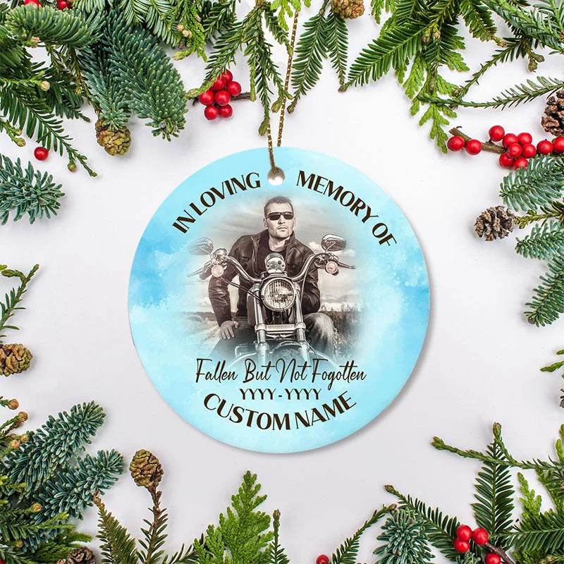 Personalized Motorcycle Memorial Ornament Dad Angel In Heaven Sympathy Gift For Loss Of Biker Father ODT37 Personalized Motorcycle Memorial Ornament Dad Angel In Heaven Sympathy Gift For Loss Of Biker Father ODT37