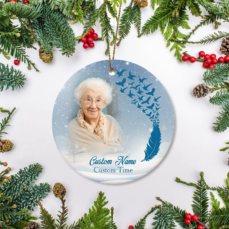 Personalized Ornament, Memorial Ornament on Christmas, Sympathy gift for loss of loved one - OVT08 Personalized Ornament, Memorial Ornament on Christmas, Sympathy gift for loss of loved one - OVT08