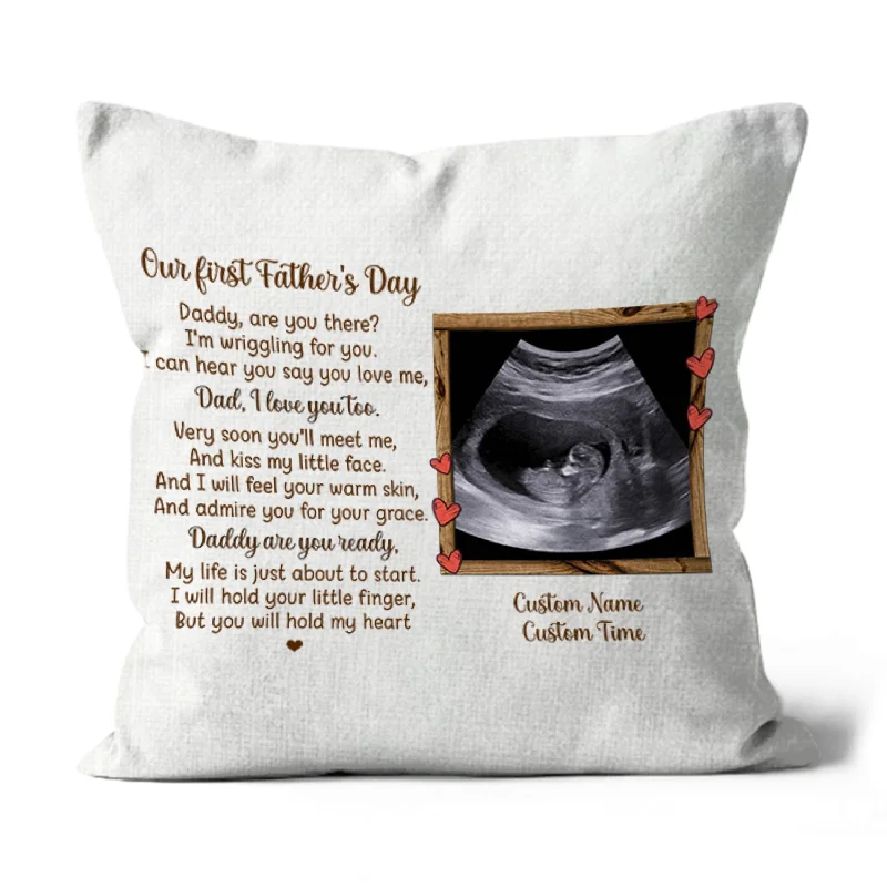 Personalized Pillow First Father's Day Gift for New Dad, Dad To Be, 1st Time Dad, Expecting Father| JPL99 Personalized Pillow First Father's Day Gift for New Dad, Dad To Be, 1st Time Dad, Expecting Father| JPL99