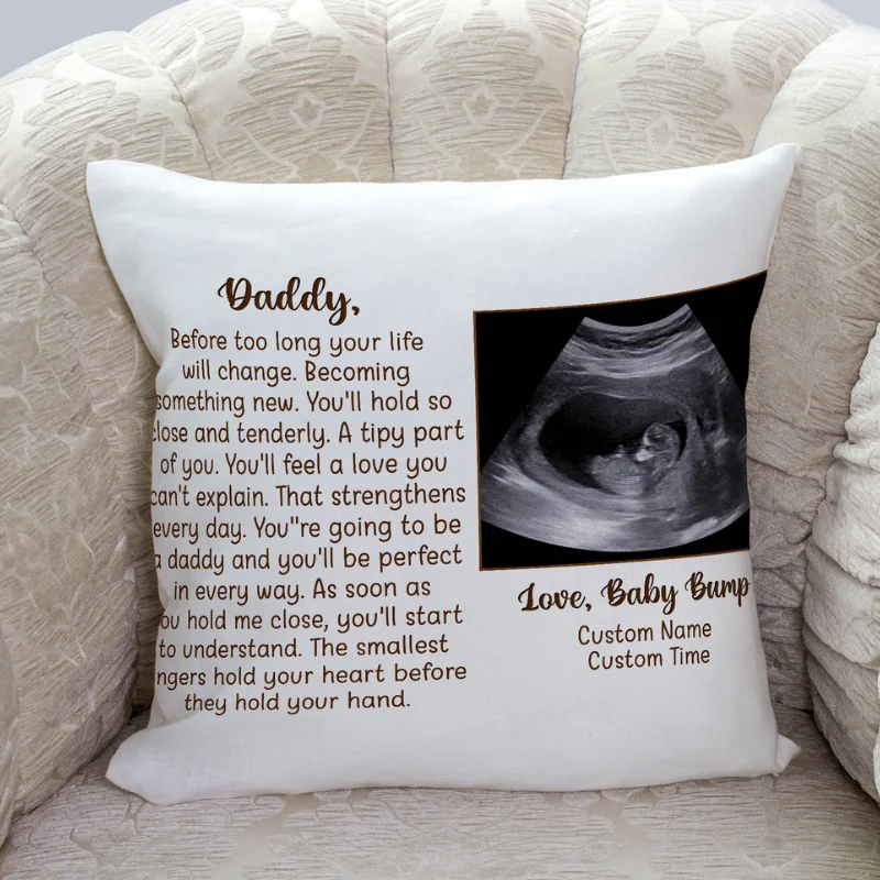 Personalized Pillow for New Dad| First Father's Day Gift for Husband, Dad To Be, 1st Time Dad| JPL95 Personalized Pillow for New Dad| First Father's Day Gift for Husband, Dad To Be, 1st Time Dad| JPL95