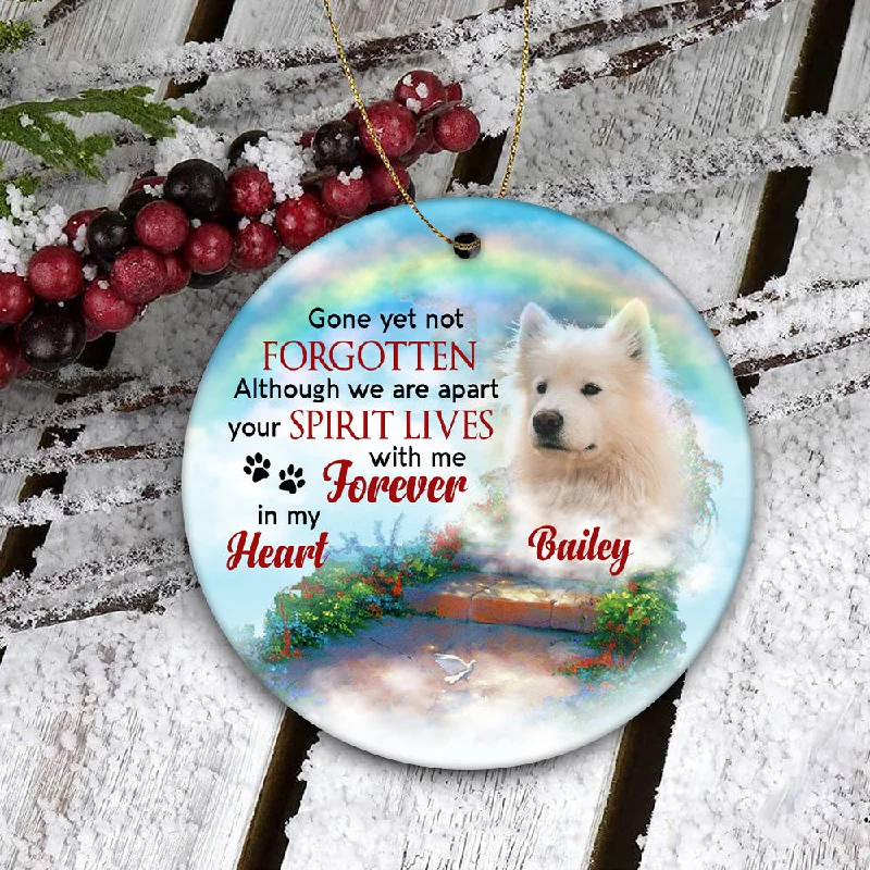 Pet Memorial Ornament - Forever in Our Hearts, Pet Loss Ornament, Remembrance Loss of Dog, Loss of Cat, Sympathy Gift for Dog Owners| NOM120 Pet Memorial Ornament - Forever in Our Hearts, Pet Loss Ornament, Remembrance Loss of Dog, Loss of Cat, Sympathy Gift for Dog Owners| NOM120