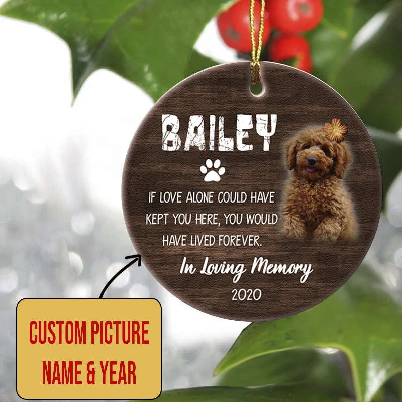 Pet Memorial Ornament - Lived Forever, Pet Loss Ornament, Remembrance Loss of Dog, Loss of Cat, Sympathy Gift for Dog Owners| NOM161 Pet Memorial Ornament - Lived Forever, Pet Loss Ornament, Remembrance Loss of Dog, Loss of Cat, Sympathy Gift for Dog Owners| NOM161
