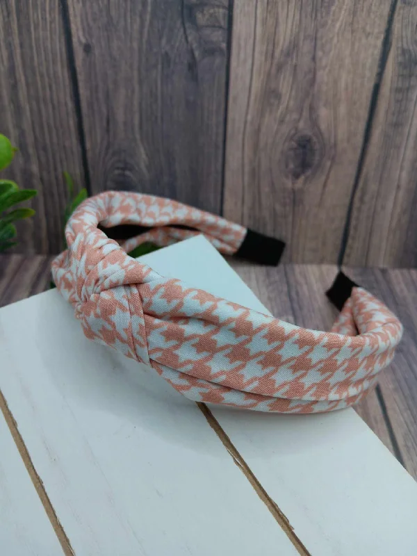 Christmas Gingerbread Pink Coral Patterned Headband