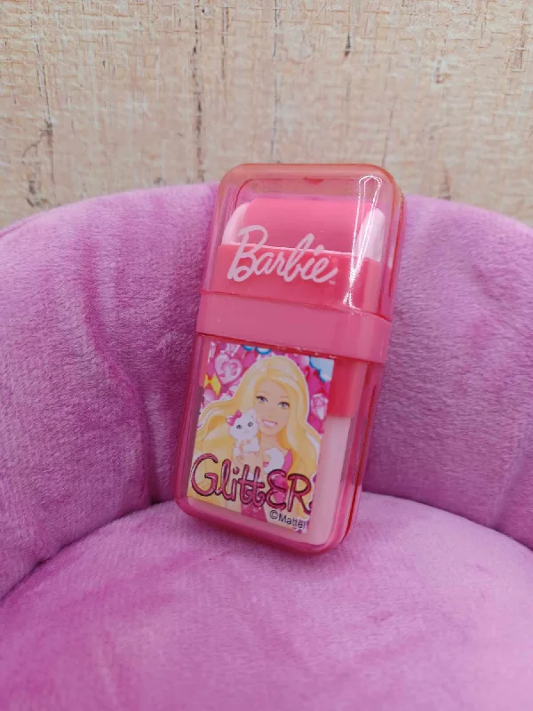 Christmas Sparkling Holiday Glow Pink Doll Themed Eraser - Glitter