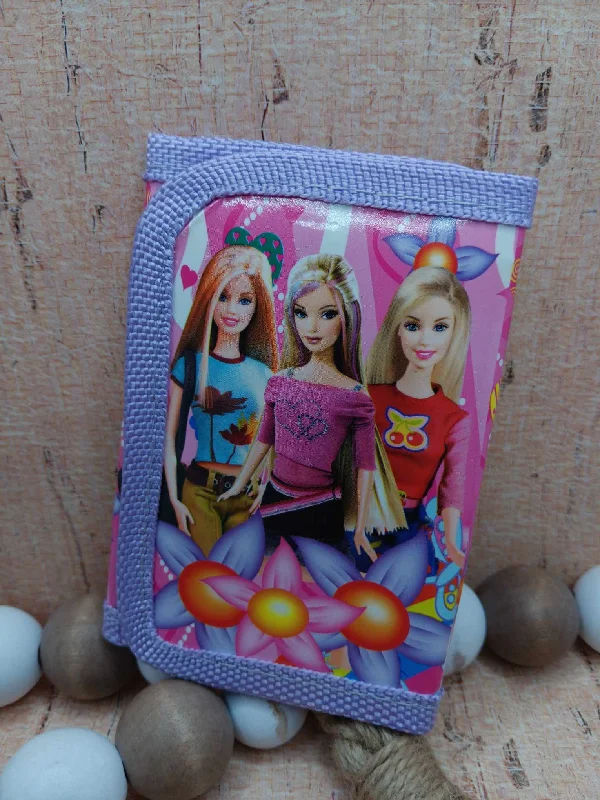 Christmas Stockings Pink Doll Themed Wallet - Purple