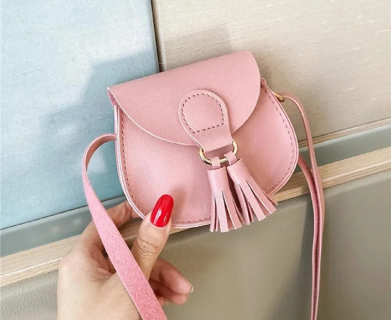 Pink Crossbody Purse w/ Tassel